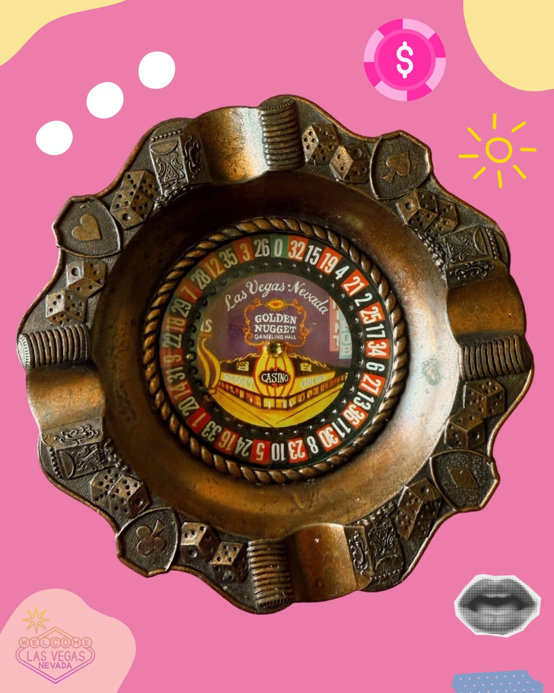 FedoraMi Vintage - THE GOLDEN NUGGET ashtray