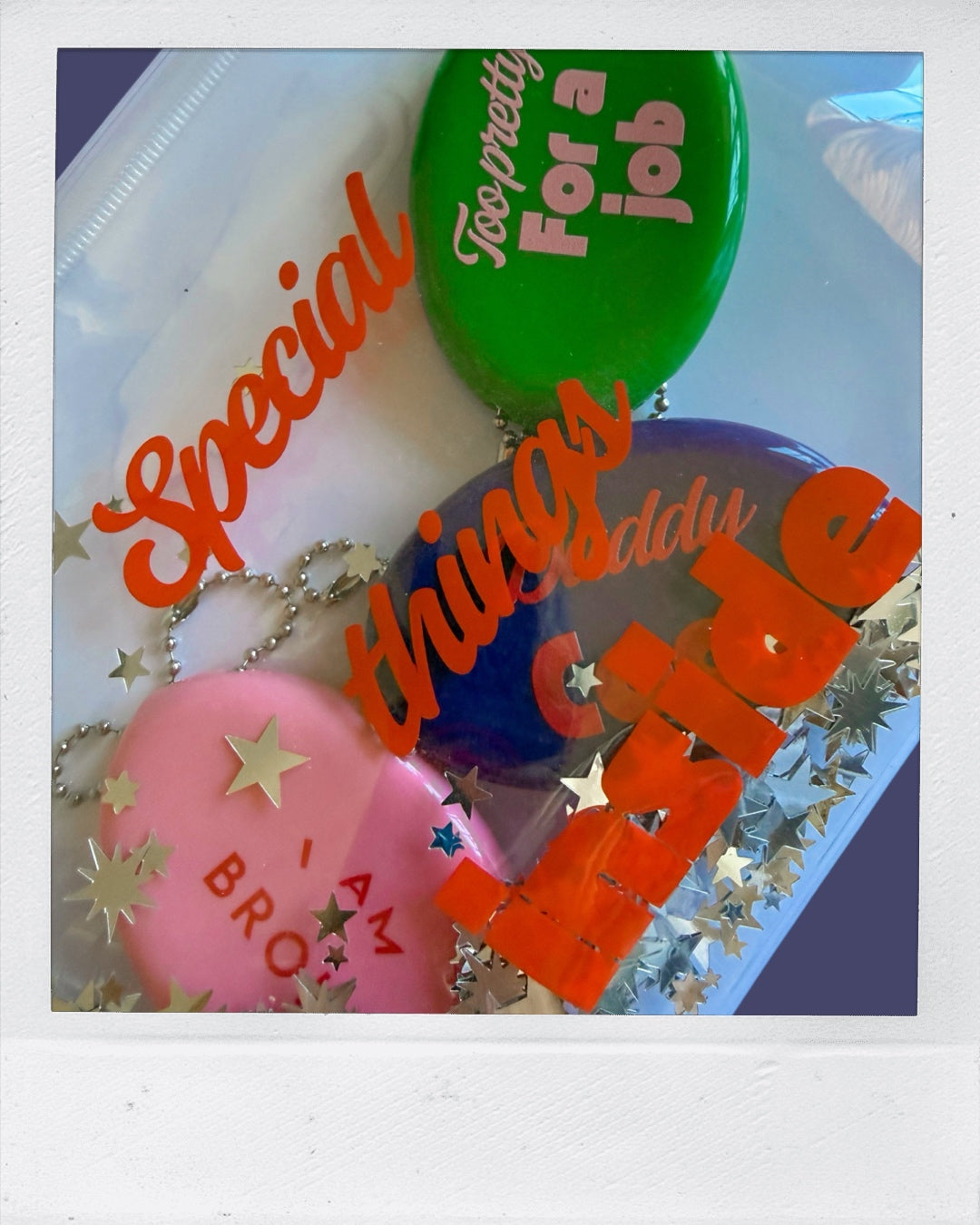 Special things inside💌Clear Confetti Pouch