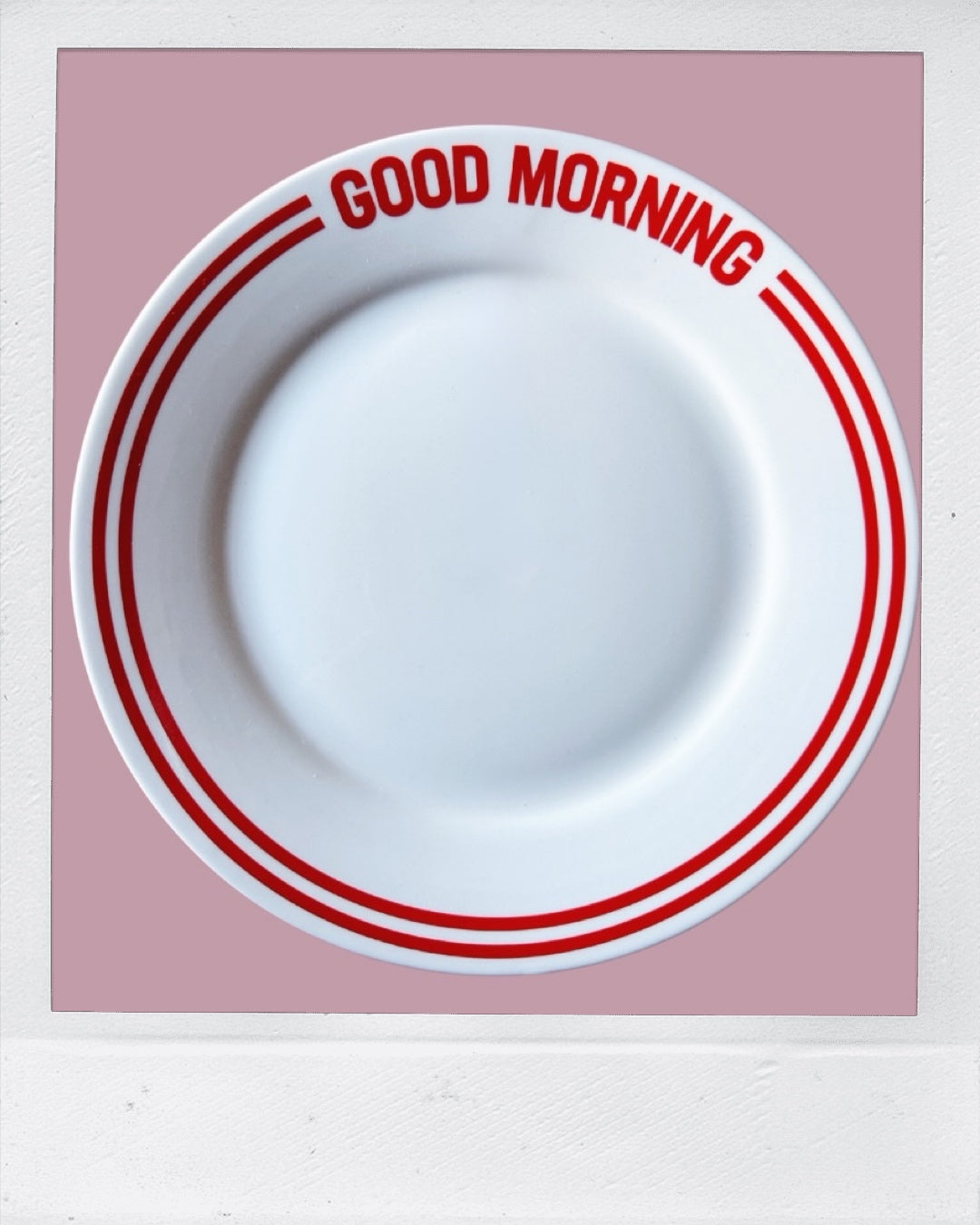 Good Morning plate