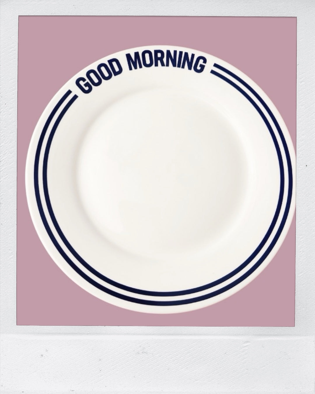 Good Morning plate