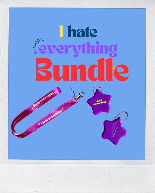 I hate everything Lanyard and Coin pouch bundle