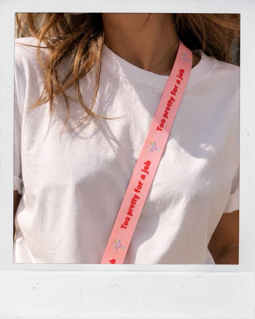 Too pretty for a job  - phone lanyard 🎀🎀