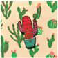Pink cactus pin