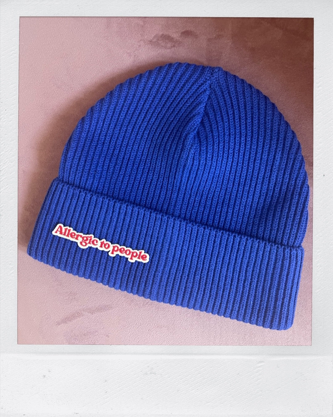 Allergic to people patch BEANIE