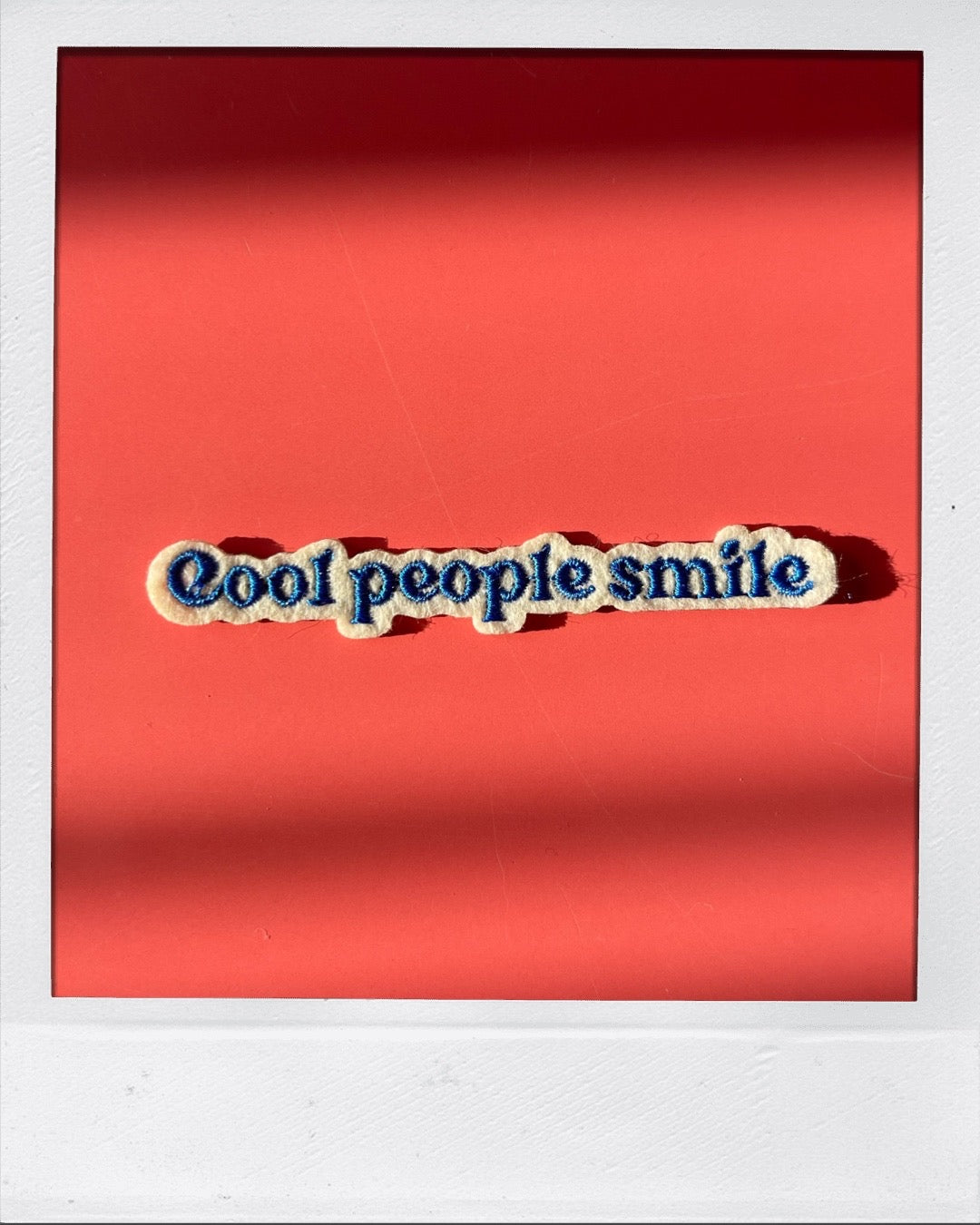 Cool people smile - tiny patch